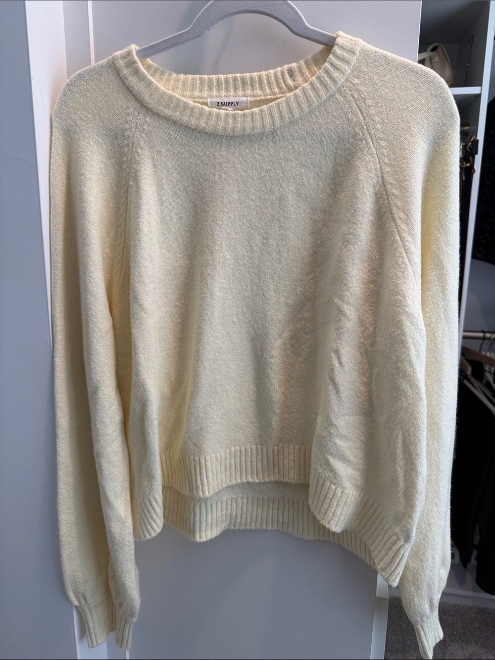 Z Supply Yellow Scoop Neck Sweater